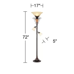 Regency Hill Ludo Rustic Vintage Torchiere Floor Lamp With Side Lights 72" Tall Bronze Crackle Adjustable Alabaster Glass For Living Room Reading Home 14 Regency Hill Ludo Rustic Vintage Torchiere Floor Lamp With Side Lights 72" Tall Bronze Crackle Adjustable Alabaster Glass For Living Room Reading Home -Home Decor Store GUEST 4a0a76c4 6cbd 4c2d af7f 252fa95eacf4