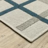 Trinity Textured Plaid Patio Area Rug Beige/Blue - Captiv8e Designs -Home Decor Store GUEST 4b19c130 bc05 4682 8a95 e98611c8070f