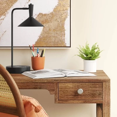 LED Wireless Charging Task Lamp With USB Black (Includes LED Light Bulb) - Threshold™ 4 LED Wireless Charging Task Lamp With USB Black (Includes LED Light Bulb) - Threshold™ - Image 2