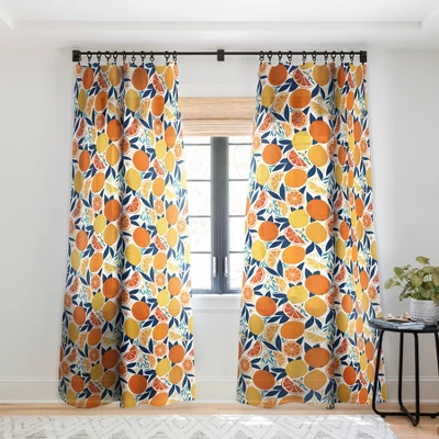 Avenie Citrus Fruits Blue Single Panel Sheer Window Curtain - Society6 8 Avenie Citrus Fruits Blue Single Panel Sheer Window Curtain - Society6 - Image 6