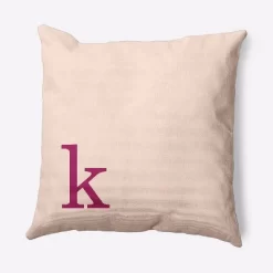 16"x16" Modern Monogram 'k' Square Throw Pillow - E By Design -Home Decor Store GUEST 4dd4fb51 2cda 4665 93b1 aede276c3f8a