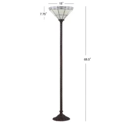 68.57" Moore Tiffany Style Torchiere Floor Lamp (Includes LED Light Bulb) Bronze - JONATHAN Y -Home Decor Store GUEST 4e8ef8e5 443e 4d5a 8365 4c553c1c5f66