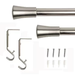 Decorative Drapery Single Rod Set With Cylinder Finials - Lumi Home Furnishings -Home Decor Store GUEST 50b47c4f 7bb9 4252 86f7 7117d87a7e77