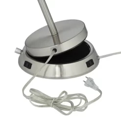 360 Lighting Reiner Modern Accent Table Lamp 23" High Blue Green Glass Nickel With USB And AC Power Outlet In Base Off White Drum Shade For Home Desk 9 360 Lighting Reiner Modern Accent Table Lamp 23" High Blue Green Glass Nickel With USB And AC Power Outlet In Base Off White Drum Shade For Home Desk -Home Decor Store GUEST 523434d5 7226 40c4 a87c e684a313717b