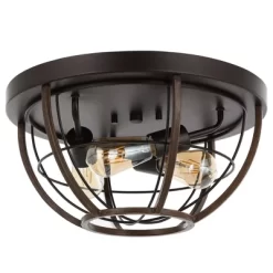 15.75" 3-Light Lyla Rustic Farmhouse Iron LED Flush Mount Wood Finished/Oil Rubbed Bronze - JONATHAN Y 19 15.75" 3-Light Lyla Rustic Farmhouse Iron LED Flush Mount Wood Finished/Oil Rubbed Bronze - JONATHAN Y -Home Decor Store GUEST 5261048e adfa 4f65 9b08 ab6503b40ec1