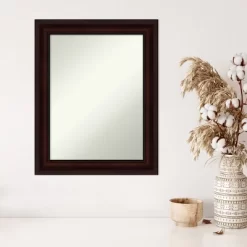 23" X 29" Non-Beveled Coffee Bean Brown Wall Mirror - Amanti Art -Home Decor Store GUEST 545a6542 3ff1 40e6 883b 67e745bde285