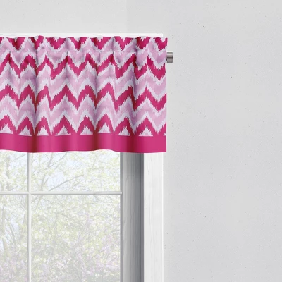 Bacati - MixNMatch Pink Chevron Zigzag Window Valance 3 Bacati - MixNMatch Pink Chevron Zigzag Window Valance