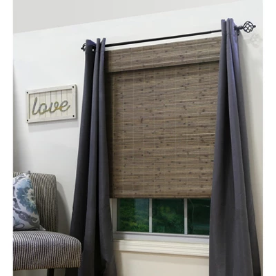 Radiance Brooklyn 34-in Cordless Driftwood Bamboo Roman Shade 3 Radiance Brooklyn 34-in Cordless Driftwood Bamboo Roman Shade