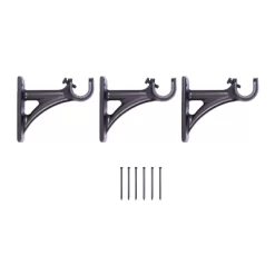 Kenney Fast Fit Easy Install Sunderland 3/4" Decorative Window Curtain Rod, 42-120", Antique Copper