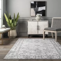 NuLOOM Ren Vintage Floral Machine Washable Area Rug -Home Decor Store GUEST 5c00d40f e37a 45c1 aab2 c0007b19de1d