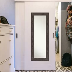 20" X 54" Non-Beveled Bridge Black Wood On The Door Mirror - Amanti Art 14 20" X 54" Non-Beveled Bridge Black Wood On The Door Mirror - Amanti Art -Home Decor Store GUEST 5f7038cb 7192 470b 9d57 3afdd8370d19