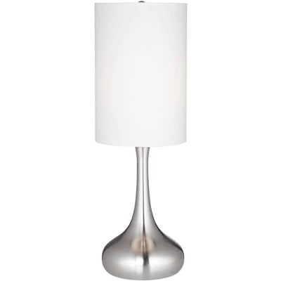 360 Lighting Modern Table Lamp With USB And AC Power Outlet Workstation Charging Base 24.5" High Brushed Nickel Droplet Living Room Desk Bedroom 4 360 Lighting Modern Table Lamp With USB And AC Power Outlet Workstation Charging Base 24.5" High Brushed Nickel Droplet Living Room Desk Bedroom - Image 2