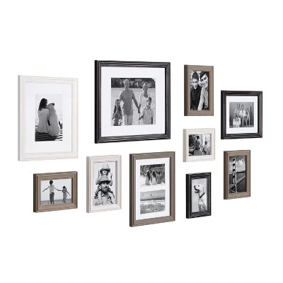 10pc Bordeaux Frames Set White/Black/Natural Wood - Kate & Laurel All Things Decor 3 10pc Bordeaux Frames Set White/Black/Natural Wood - Kate & Laurel All Things Decor