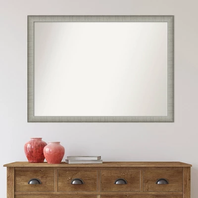41" X 30" Non-Beveled Elegant Brushed Pewter Narrow Wall Mirror - Amanti Art 9 41" X 30" Non-Beveled Elegant Brushed Pewter Narrow Wall Mirror - Amanti Art - Image 7