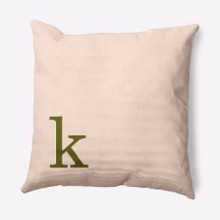 16"x16" Modern Monogram 'k' Square Throw Pillow - E By Design -Home Decor Store GUEST 62bf1aeb ffac 4fad 80ed 17e12a3172f9