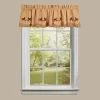 Home Collections By Raghu Ticking Cardinal Valance, Fairfield 72x15.5