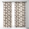 Holli Zollinger Indra Poppy Dark Single Panel Sheer Window Curtain - Deny Designs