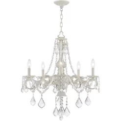 Kathy Ireland Chateau De Conde Antique Rubbed White Pendant Chandelier 26" Wide French Crystal 5-Light Fixture For Dining Room House Kitchen Island 10 Kathy Ireland Chateau De Conde Antique Rubbed White Pendant Chandelier 26" Wide French Crystal 5-Light Fixture For Dining Room House Kitchen Island -Home Decor Store GUEST 6a2a188d 1477 4480 a4ee 0035b1a3a163