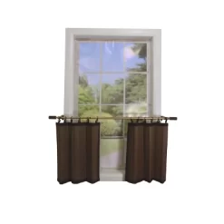 Versailles Home Fashions 2pk Rayon From Bamboo Curtain Tiers - Brown -Home Decor Store GUEST 6a2ea7d9 6982 4a42 96b4 c70a4c0ebeb2