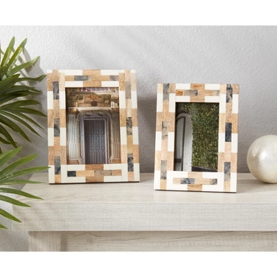 Saro Lifestyle Contemporary Wooden Segment Photo Frame 4 Saro Lifestyle Contemporary Wooden Segment Photo Frame - Image 2