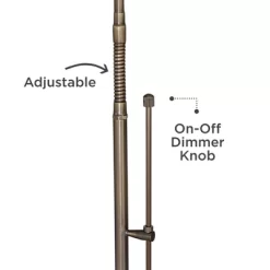 360 Lighting Regan Traditional Pharmacy Floor Lamp 59" Tall Dark Brass Metal LED Adjustable Gooseneck Head For Living Room Reading Bedroom Office -Home Decor Store GUEST 70342902 c9b4 45ec 8d02 4f1bea5c6feb