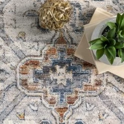 NuLOOM Addison Transitional Faded Medallion Fringe Area Rug -Home Decor Store GUEST 7098d4e1 db1a 4485 8928 b5c63d882221