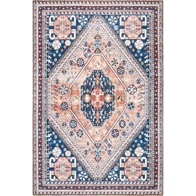 NuLOOM Nevaeh Machine Washable Bohemian Medallion Area Rug 16 NuLOOM Nevaeh Machine Washable Bohemian Medallion Area Rug - Image 14