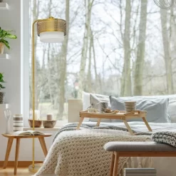 65.25" Ximena Drum Shade Floor Lamp Gold - River Of Goods -Home Decor Store GUEST 715cf6f0 4e30 457c 99c6 59d30b2e52a2