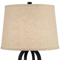 360 Lighting Marcel Industrial Table Lamps 24 1/4" High Set Of 2 Black With USB Port LED Nightlight Burlap Drum Shade For Bedroom Living Room Desk 14 360 Lighting Marcel Industrial Table Lamps 24 1/4" High Set Of 2 Black With USB Port LED Nightlight Burlap Drum Shade For Bedroom Living Room Desk -Home Decor Store GUEST 71872a2b b87b 4d09 8a34 aff7a30a0885