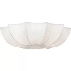Possini Euro Design Planetarium Modern Ceiling Light Flush Mount Fixture 21" Wide Chrome 3-Light Ivory Fabric Scalloped Bowl For Bedroom Living Room 16 Possini Euro Design Planetarium Modern Ceiling Light Flush Mount Fixture 21" Wide Chrome 3-Light Ivory Fabric Scalloped Bowl For Bedroom Living Room -Home Decor Store GUEST 72db56e1 c8dd 49d6 8783 57b052318839