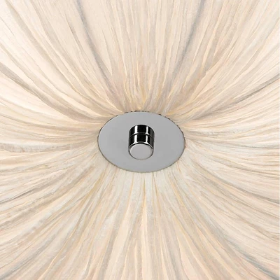 Possini Euro Design Planetarium Modern Ceiling Light Flush Mount Fixture 21" Wide Chrome 3-Light Ivory Fabric Scalloped Bowl For Bedroom Living Room 4 Possini Euro Design Planetarium Modern Ceiling Light Flush Mount Fixture 21" Wide Chrome 3-Light Ivory Fabric Scalloped Bowl For Bedroom Living Room - Image 2