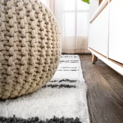 Petra Stripe Geometric Shag Area Rug - JONATHAN Y 23 Petra Stripe Geometric Shag Area Rug - JONATHAN Y -Home Decor Store GUEST 7438eef6 ba04 4b69 91e6 66b4ba72379c