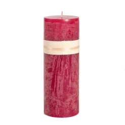 Northlight 9" Cranberry Red Traditional Cylindrical Outdoor Pillar Candle