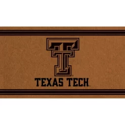 Evergreen Texas Tech University Logo Turf Mat, Brown- 28 X 16 Inches Indoor Outdoor Doormat