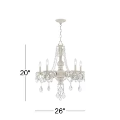 Kathy Ireland Chateau De Conde Antique Rubbed White Pendant Chandelier 26" Wide French Crystal 5-Light Fixture For Dining Room House Kitchen Island 11 Kathy Ireland Chateau De Conde Antique Rubbed White Pendant Chandelier 26" Wide French Crystal 5-Light Fixture For Dining Room House Kitchen Island -Home Decor Store GUEST 76ccc7b0 d15f 4e93 9aa9 8ffe977898dd