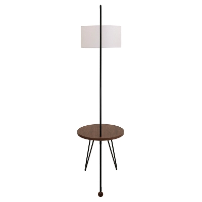 70" Stork Floor Lamp White/Walnut - LumiSource 4 70" Stork Floor Lamp White/Walnut - LumiSource - Image 2