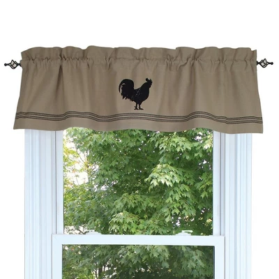 Home Collections By Raghu Farmhouse Rooster Oat Valance, 60x15.5 4 Home Collections By Raghu Farmhouse Rooster Oat Valance, 60x15.5 - Image 2