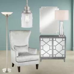 Possini Euro Design Metro Modern Torchiere Floor Lamp 71" Tall Brushed Nickel Frosted White Acrylic Shade For Living Room Reading Bedroom Office House -Home Decor Store GUEST 7cc23c65 583b 47b2 acc0 a16d53f6af6e