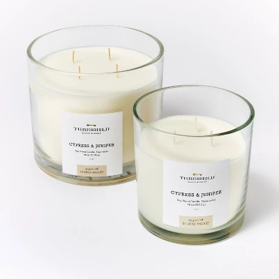 Clear Glass Cypress & Juniper Candle White - Threshold™ Designed With Studio McGee 6 Clear Glass Cypress & Juniper Candle White - Threshold™ Designed With Studio McGee - Image 4