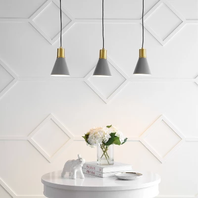 6" 1-Light Apollo Mid-Century Modern Iron LED Pendant - JONATHAN Y 4 6" 1-Light Apollo Mid-Century Modern Iron LED Pendant - JONATHAN Y - Image 2