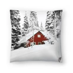 Red Cabin By Tanya Shumkina Throw Pillow - Americanflat -Home Decor Store GUEST 7ebafb43 ba68 44a2 8396 2784f3cb12e7