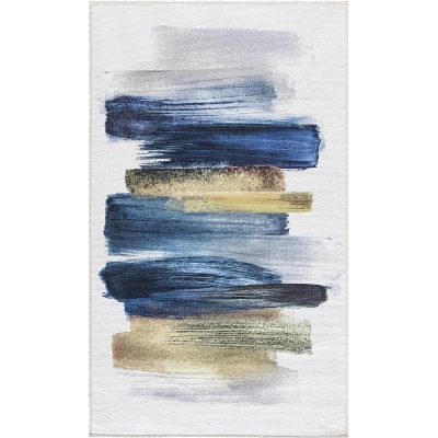 Nourison Washables Abstract Brushstroke Indoor Non-Skid Area Rug 9 Nourison Washables Abstract Brushstroke Indoor Non-Skid Area Rug - Image 7