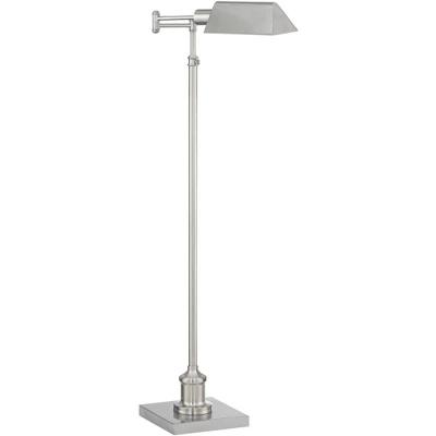Regency Hill Industrial Adjustable Swing Arm Pharmacy Floor Lamp With USB Charging Port 54" Tall Brushed Nickel For Living Room 10 Regency Hill Industrial Adjustable Swing Arm Pharmacy Floor Lamp With USB Charging Port 54" Tall Brushed Nickel For Living Room - Image 8