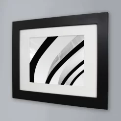 11" X 14" Matted To 8" X 10" Wide Gallery Frame Black - Room Essentials™