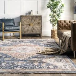 NuLOOM Addison Transitional Faded Medallion Fringe Area Rug -Home Decor Store GUEST 82db0147 abdf 4c08 b841 9ca8f2496cd5
