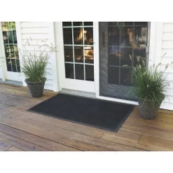 HomeTrax Rubber Brush Doormat - Black (24"x32")