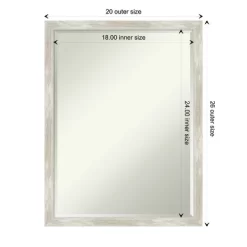 Amanti Art Crackled Metallic Narrow Petite Bevel Bathroom Wall Mirror 26 X 20 In. -Home Decor Store GUEST 840e62f2 f3dd 4456 b802 ac8399b67d31