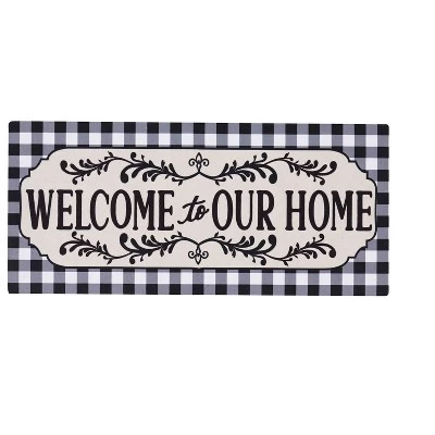 Evergreen Classic Welcome Home Sassafras Indoor Outdoor Switch Doormat 10"x1'10" Black 3 Evergreen Classic Welcome Home Sassafras Indoor Outdoor Switch Doormat 10"x1'10" Black