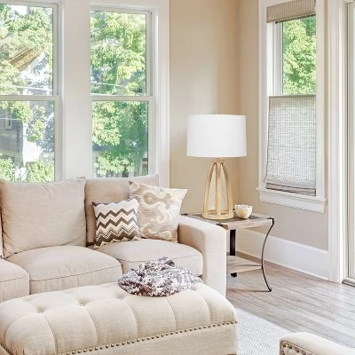 Wood Arch Farmhouse Table Lamp With Fabric Shade Natural - Lalia Home 6 Wood Arch Farmhouse Table Lamp With Fabric Shade Natural - Lalia Home - Image 4