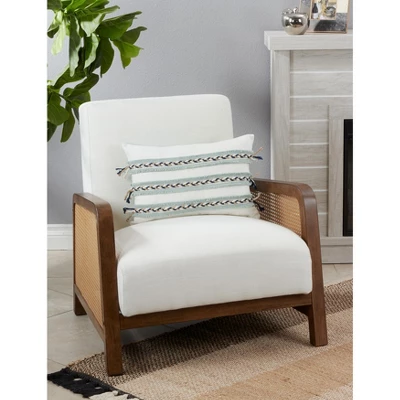 Saro Lifestyle Poly-Filled Appliqué Throw Pillow With Braided Cord Design 3 Saro Lifestyle Poly-Filled Appliqué Throw Pillow With Braided Cord Design